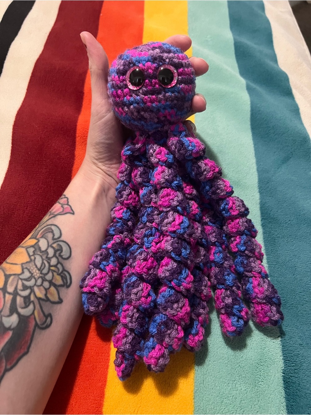 Colorful Crocheted Octopus 🐙